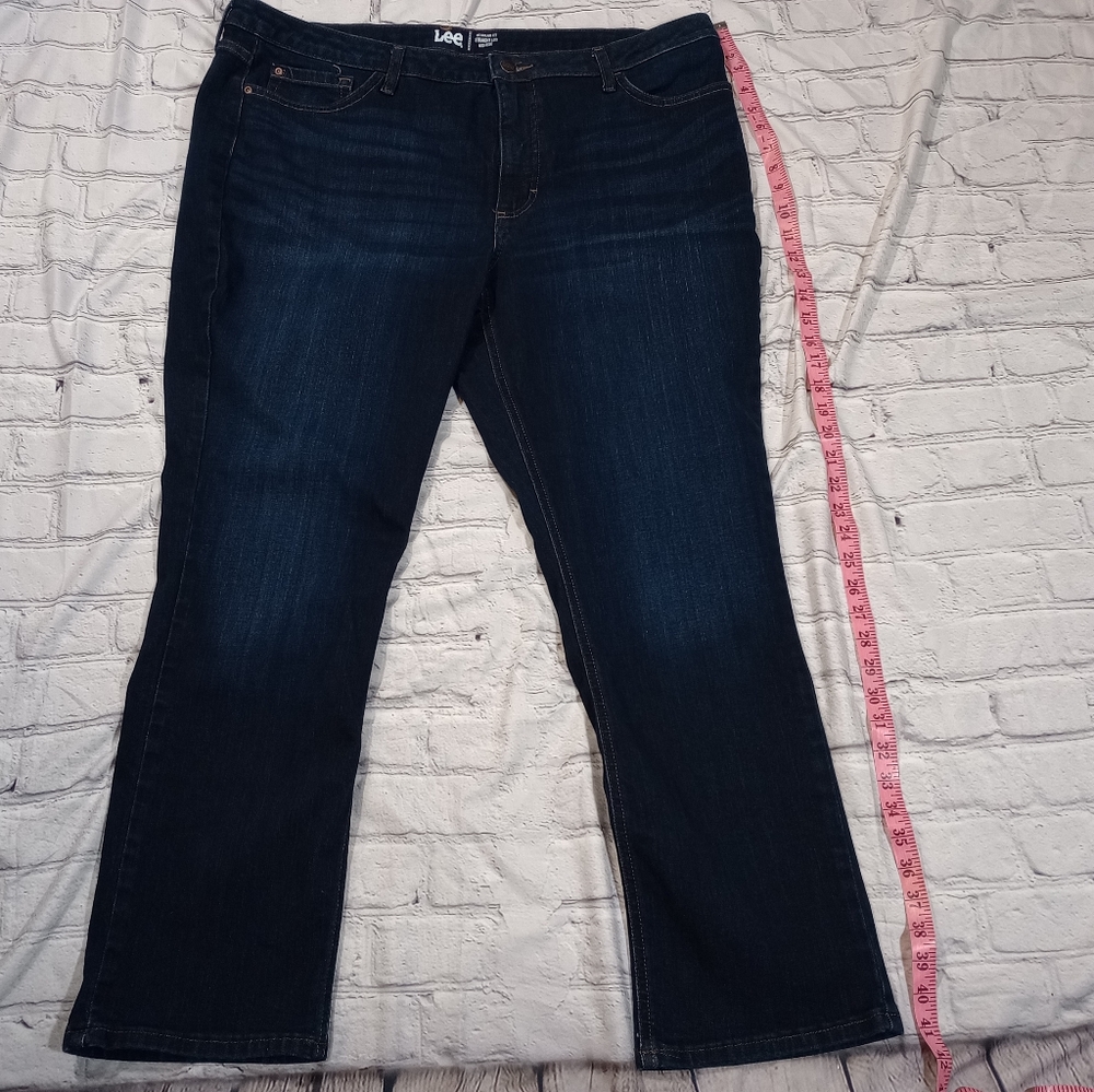 Lee Regular Fit Straight Leg Mid-rise Plus  Jeans Size 20M